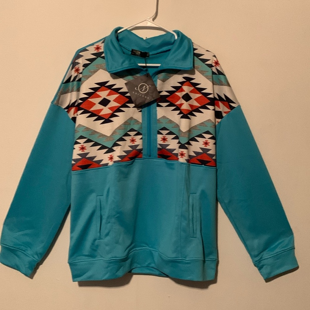 NHICDNS Woman’s Southwest Themed Pullover NWT